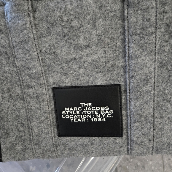 Marc Jacobs Gray The Tote Bag Flannel Wool - Picture 7 of 9